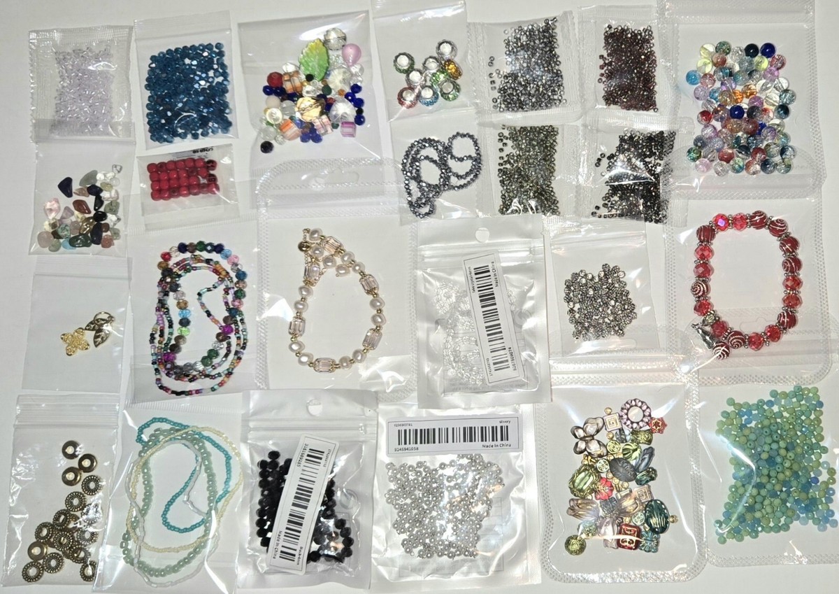 Mixed Beads Supply Beading Jewelry Crystal Spacers Gold Silver