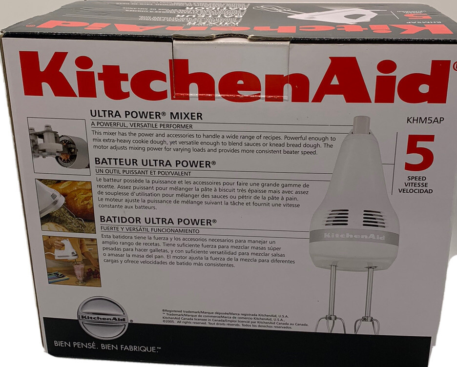 KitchenAid Ultra Power 5Speed Control Hand Mixer White KHM5AP Vintage