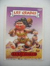 album PANINI MERLIN Les CRADOS Vignette Immage FRANCE Garbage Pail Kids N°137