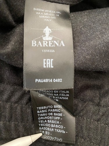 Barena Venezia Bativoga Italia abito lana casual jogger pantalone uomo 46 S - Foto 7 di 8