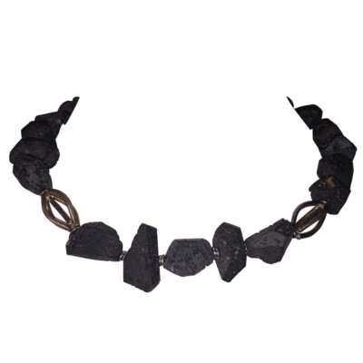Hand Made Artisan Lava Bead Necklace