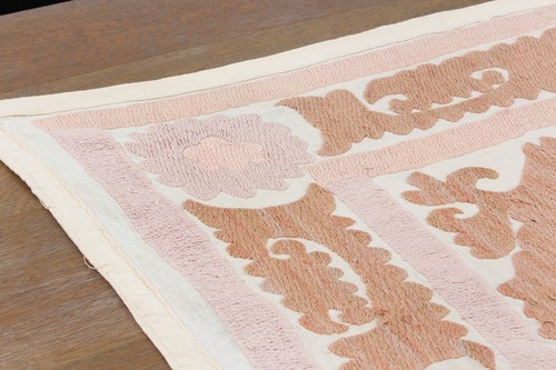 Suzani Fabric Suzani Throw Home Gift 3.74' x 4.36' Vintage Fast Shipment 16488 - Picture 16 of 24