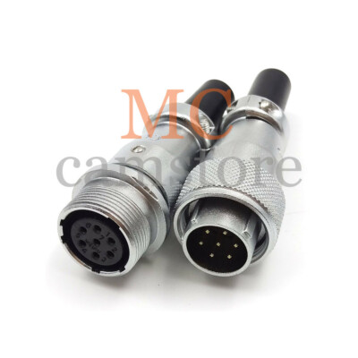 WS16 7pin Waterproof Connector,LED Light Power Connector,Panel Mount 16mm 5A