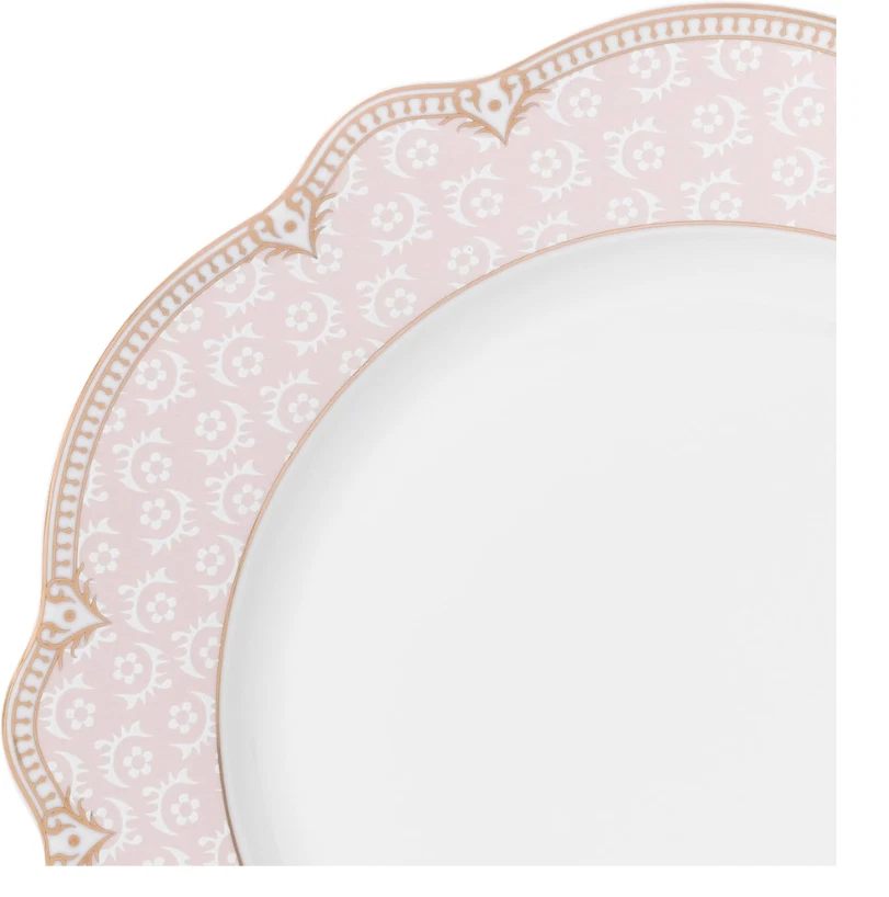 Juego de cena de porcelana fina vintage diseño rosa y dorado, servicio para 4, Sandra Foto 4 de 4