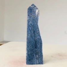 65g Natural Amazing Rare Blue Coral Jade Jasper Tower Point mineral HealingF239