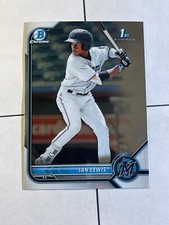 Ian Lewis 2022 Bowman Chrome Prospect #BCP-96 Miami Marlins