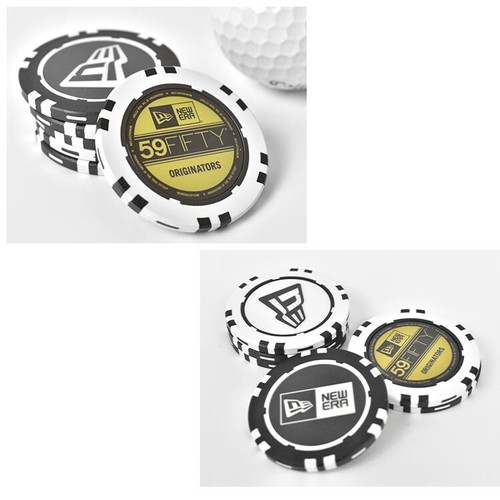 New Era Golf Ball Marker Poker Tip Marker Box Logo 14110186 Schwarz/Weiß 2024 Neu - Bild 6 von 8