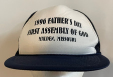 Vintage 1996 Fathers Day First Assembly of God Trucker Hat Malden MO Mohr's
