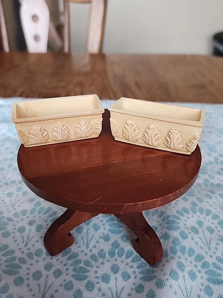 Dollhouse Miniature Window Box Planters by Falcon 1:12 Set Lot of 2 Vintage - Image 3 of 4