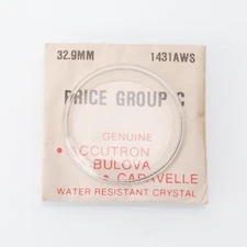 Genuine Bulova Accutron NOS Spaceview Crystal #1431 AWS 32.9 mm Brand New