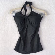 Hapari Womens Black Halter Modest Swim Tankin...