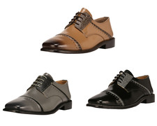 LIBERTYZENO Leather Oxford Style Formal Lace Up Kids and Boys Dress shoes