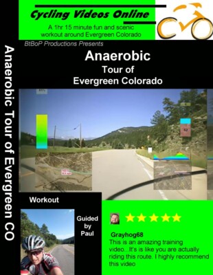 Cycling in Evergreen Colorado, Virtual Indoor Bike Ride, For Spinning, Workouts