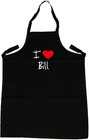 I Love Heart Bill Apron