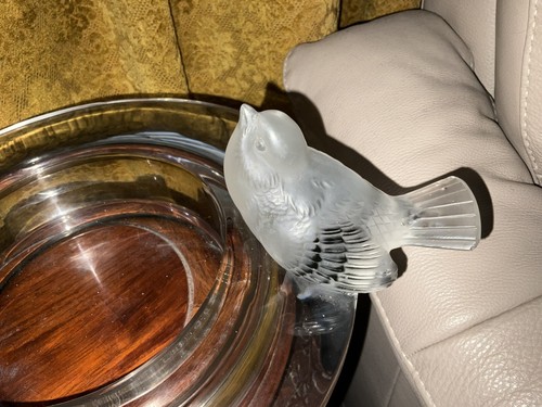 16” 8KG LALIQUE CRYSTAL Moineaux Moqueurs TWO SPARROWS CENTREPIECE France 1930’s - Picture 19 of 23