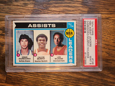 1974 Topps Basketball NBA Assist Leaders #149 PSA 9 Wilkens Murphy  DiGregorio