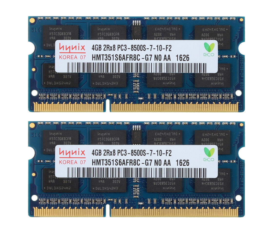 8GB 2X4GB 4G 8G 2Rx8 PC3-8500S DDR3 1066Mhz 204PIN SO-DIMM Laptop
