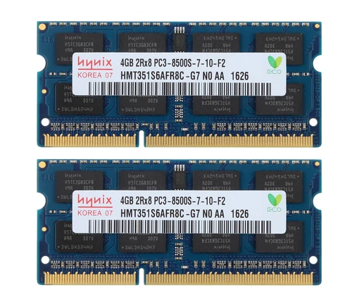 8GB 2X4GB 4G 8G 2Rx8 PC3-8500S DDR3 1066Mhz 204PIN SO-DIMM Laptop Memory RAM GS