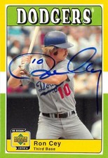 Ron Cey autographed Baseball Card Los Angeles Dodgers 2001 Upper Deck Decade #64