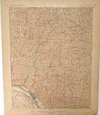USGS 15' Ironton, Ohio/West Virginia topographic map 1900 edition.