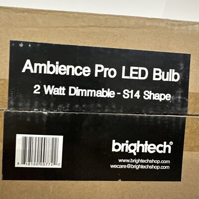 Box of 13 BRIGHTECH EDISON SHAPE DIMMABLE 2 watt LED BULBS-NEW