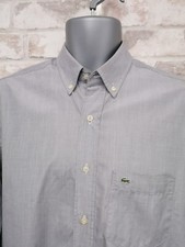 LACOSTE - Long Sleeve - Grey SHIRT - SIZE LARGE 40" - Embroidered Logo.