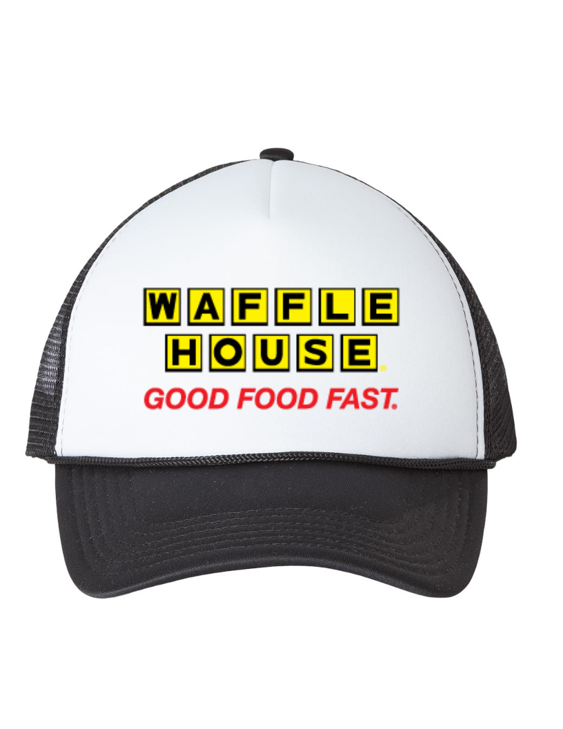 Vintage Waffle House Logo Retro Breakfast Food Trucker Hat