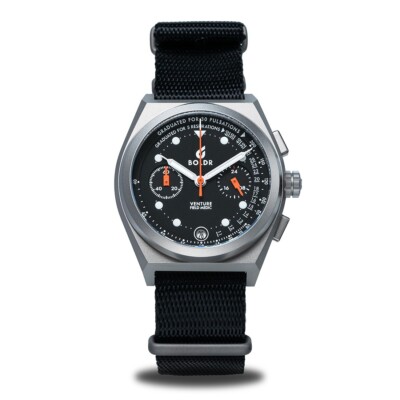 BOLDR FIELD MEDIC I Chronograph Mecca-Quartz Titanium Black Fabric Men's Watch