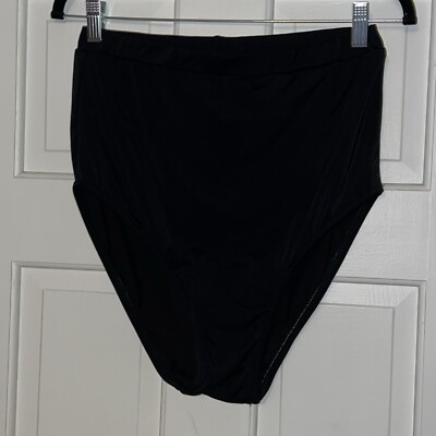 Fresh Peaches Swimsuit Hi Rise Bottom Size Large Black 