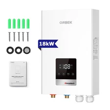 ORBEK 18kW Tankless Water Heater Electric 240V Instant On-Demand for Whole Home