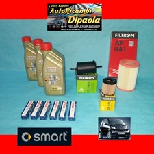 KIT TAGLIANDO + CANDELE SMART COUPE CABRIO FORTWO 450 0.7 700 BENZINA  CASTROL