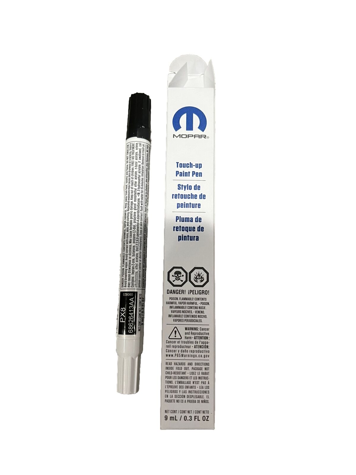 NEW Dodge, Ram, Chrysler, Jeep (PX8) Gloss BLACK Touch Up Paint, Mopar