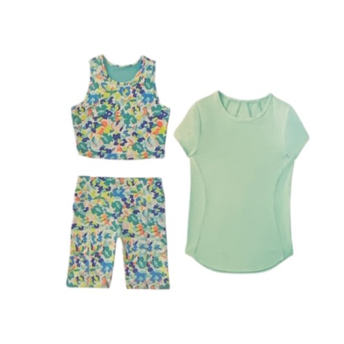 NWT Member's Mark Youth Girl's Moisture Wicking 3 Piece Active Set Mint XS (4/5) - Picture 3 of 3