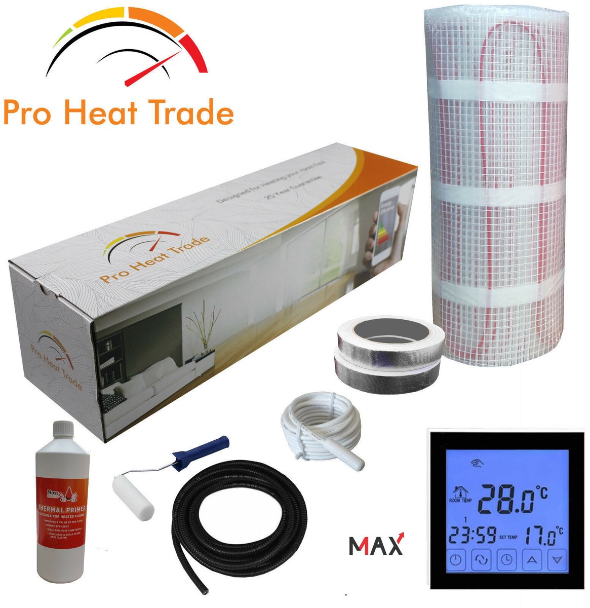Electric Underfloor Heating mat kit 200w per m2 All Sizes PRO Heat Trade |  eBay