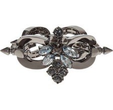 MAWI LONDON Cable Link Gunmetal Studded Chain Bracelet - £405