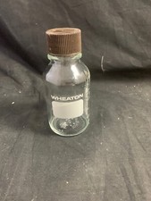 WHEATON Glass 200mL Clear Wide Mouth Modern Round Media Bottle W/Cap 1/Pack