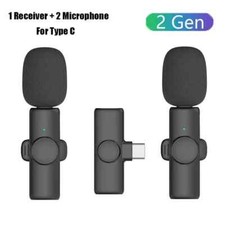 Wireless Lavalier Mic Kit - 2.4GHz for iPhone iPad Samsung - 5-6H Use