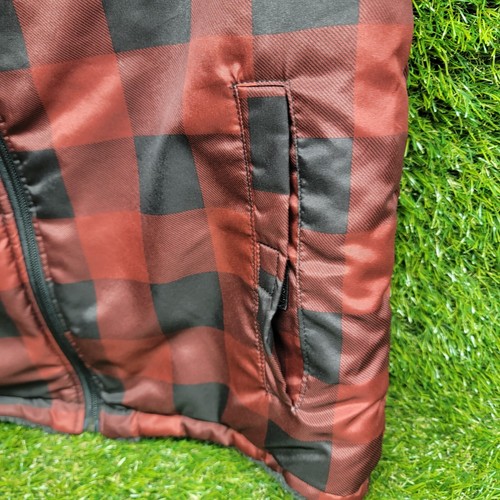 Buffalo David Bitton Red Check Full Zip Reversible Vest Kids Size Large 14/16 - Picture 5 of 17
