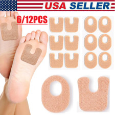 12Pcs U Shaped Felt Callus Pads Remover Pads Soft Foot Callus Pads Relieve Pain