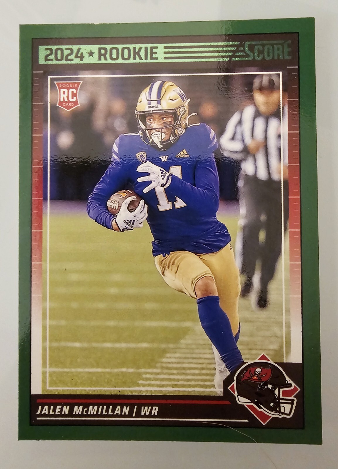 2024 Panini Score Football Green Parallel #380 JALEN MCMILLAN Rookie Card (RC) -