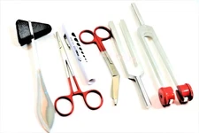 6 pcs Reflex Percussion Taylor Hammer Penlight Tuning Fork C 128 C 512 +scissors