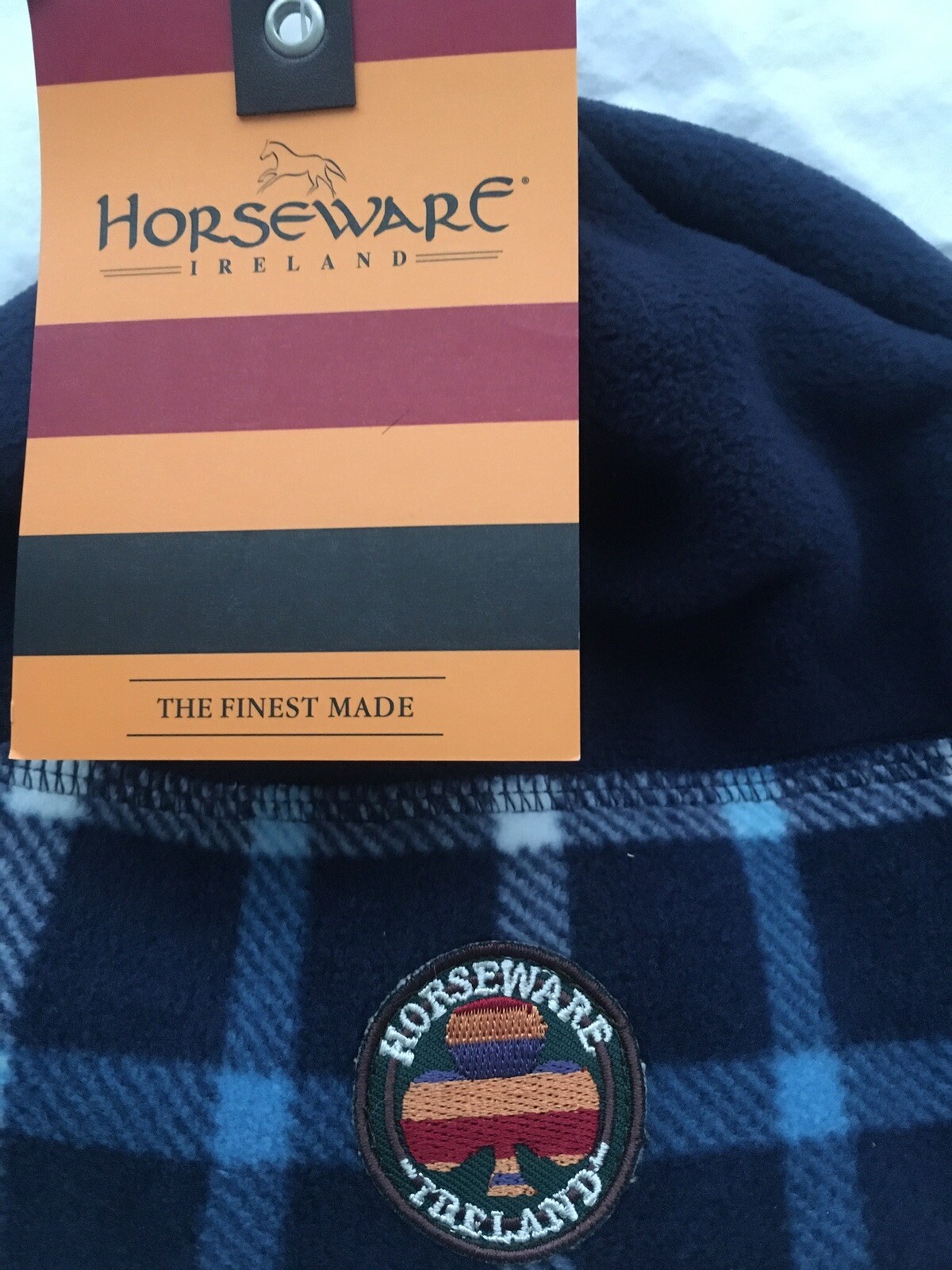 HORSEWARE IRLAND cappello in pile a righe MARINA TAGLIA MEDIA fondo pony di salvataggio