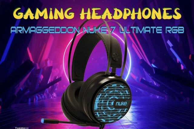 Nuke7 Gaming Headset with Surround Sound Mic Stereo Bass for PS4 PC-image