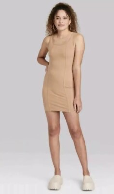 Wild Fable Dresses | Womens Sleeveless Seamed Bodycon Dress Wild Fable | Color: Tan | Size: Xs | Yolie2be's Closet