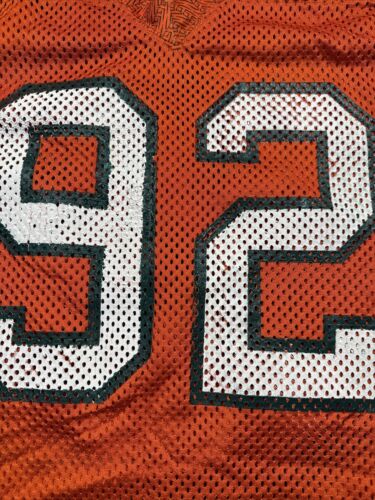 Vintage Miami Hurricanes Spieler ausgestellt Trikot 1990er Jahre Damione Lewis Gr. 54 Stöcke 92 - Bild 3 von 7