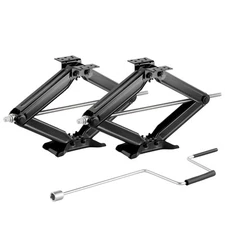 Set 2 RV Scissor Jacks 5000 lbs 24" Camper Trailer Stabilizer Leveling Jacks Kit
