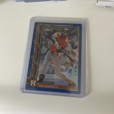 2025 Topps Holiday - Chrome Yordan Alvarez #HC44 Blue JERSEY MATCH 44/199