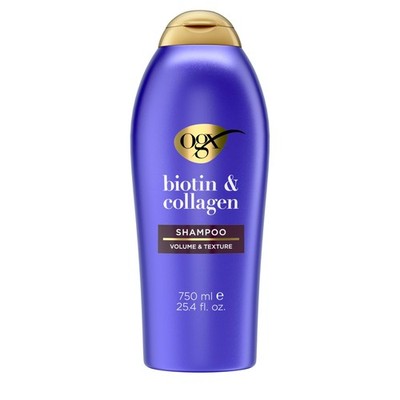 Volumizing Shampoo Biotin Collagen OGX Thick Full 25.4 fl oz Nutrient-Infused