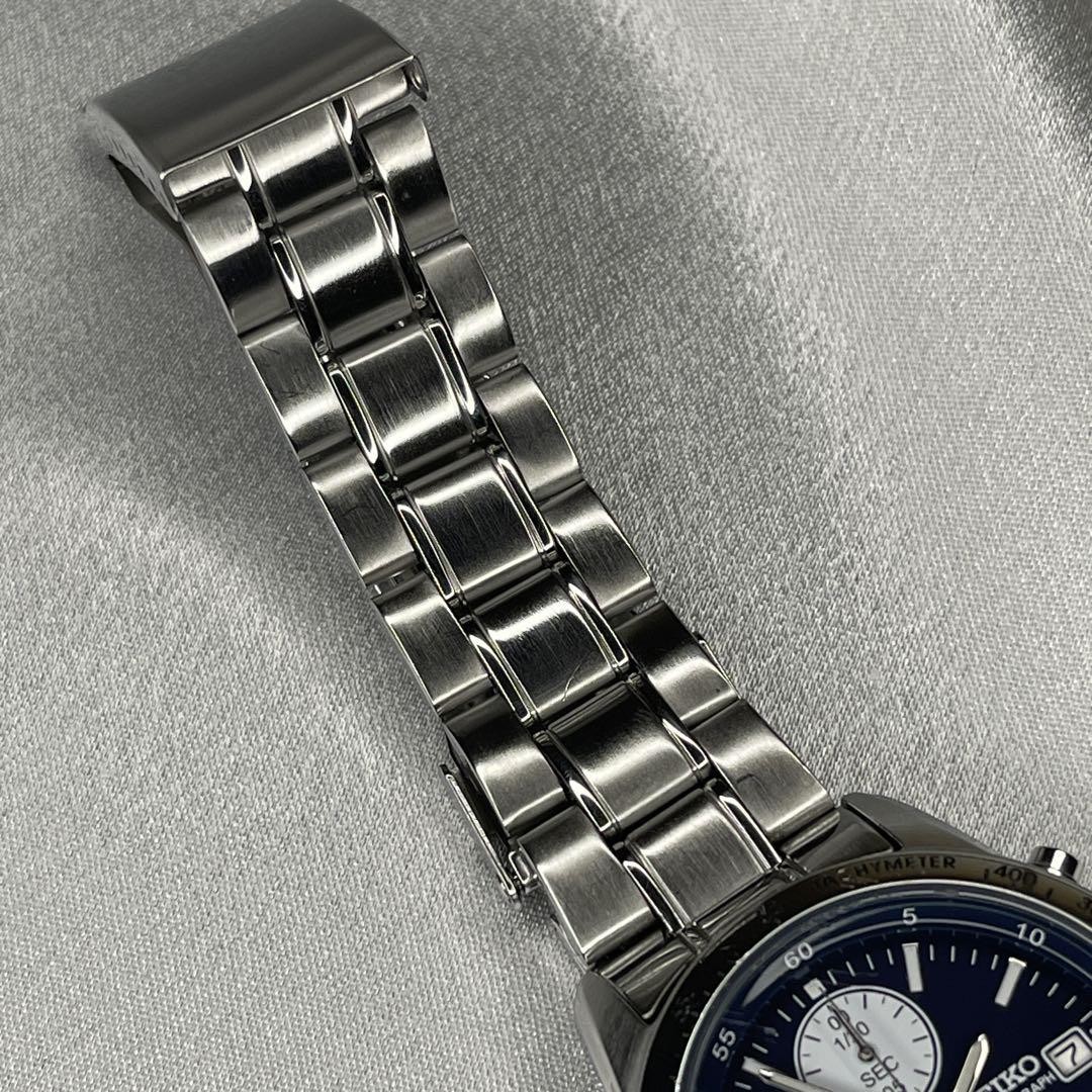 SEIKO 7T92-0DW0 Navy Dial Chronograph Men's Quartz Watch Japan