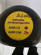 Gasmaske  AUER 3 SP mit Sprechgarnitur  in Folient&uuml;te verschwei&szlig;t mit Box